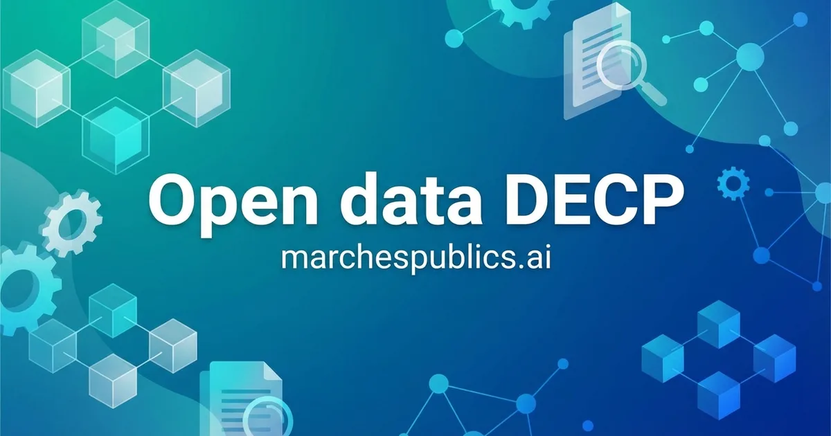 Open data des marches publics : exploiter les donnees DECP