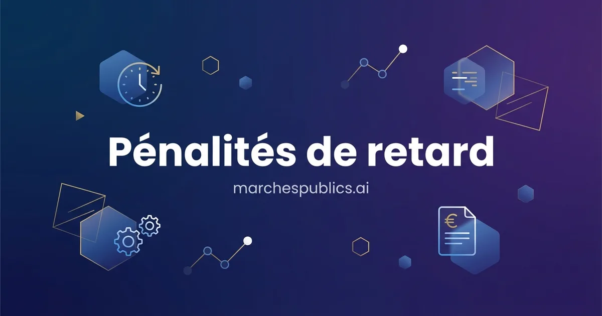 Penalites de retard en marches publics : calcul, contestation et prevention