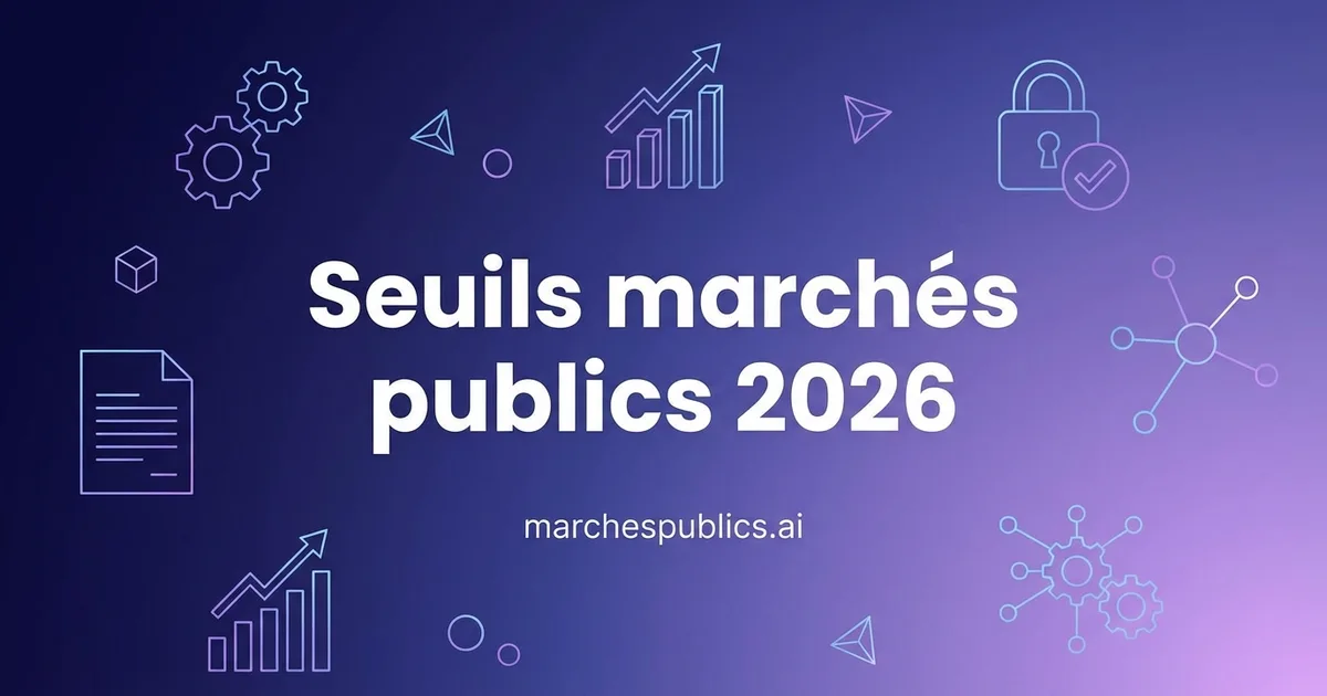 Seuils des marches publics en 2026 : ce qui change