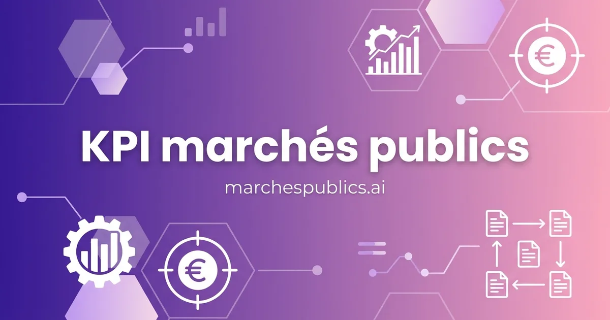 Tableaux de bord et KPI marches publics : les indicateurs qui comptent